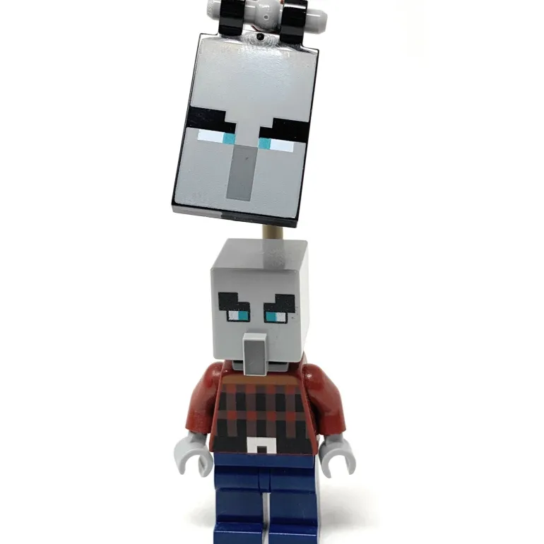 The Brick Show Shop Illager (Banner, Black Legs) - LEGO Minecraft Minifigure (2020)