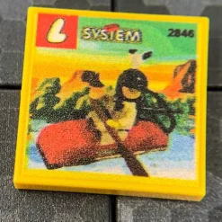The Brick Show Shop Indian Kayak Western Set 2846 - Custom Printed 2x2 Tile