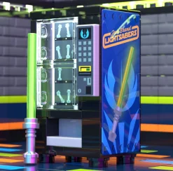 The Brick Show Shop Jedi Sabers Vending Machine Building Set made using LEGO parts - B3 Cu