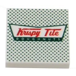 The Brick Show Shop Krispy Tile Doughnuts Tile made using LEGO part - B3 Customs