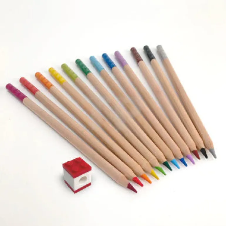 The Brick Show Shop LEGO Iconic 12-Pack Colored Pencils with Topper