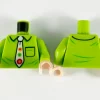 The Brick Show Shop LEGO Lime Shirt with Spot Tie (Friends, Gunther) Torso