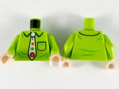 The Brick Show Shop LEGO Lime Shirt with Spot Tie (Friends, Gunther) Torso