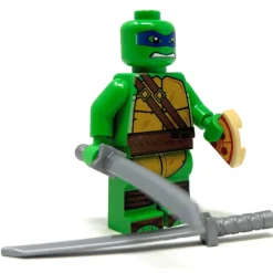 The Brick Show Shop Leo Blue Fighter Turtle - Custom Minifig made using LEGO parts