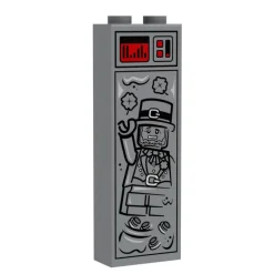 The Brick Show Shop Leprechaun (St. Patrick's Day) in Carbonite (1x2x5 Brick) made with LE