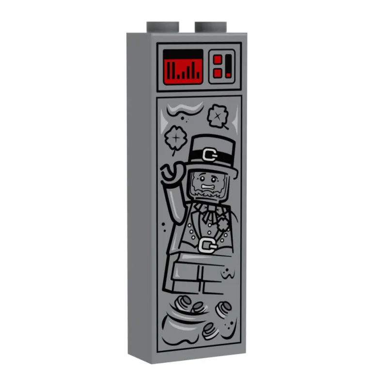 The Brick Show Shop Leprechaun (St. Patrick's Day) in Carbonite (1x2x5 Brick) made with LE
