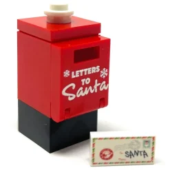 The Brick Show Shop Letter to Santa Mailbox and Envelope made using LEGO parts - B3 Custom