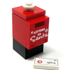 The Brick Show Shop Letter to Santa Mailbox and Envelope made using LEGO parts - B3 Custom