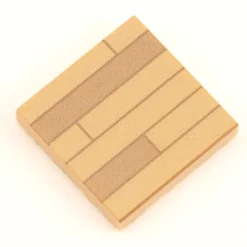 The Brick Show Shop Light Hardwood Floor Tile Part Pack (20 Tiles) made with LEGO bricks - B3 Customs