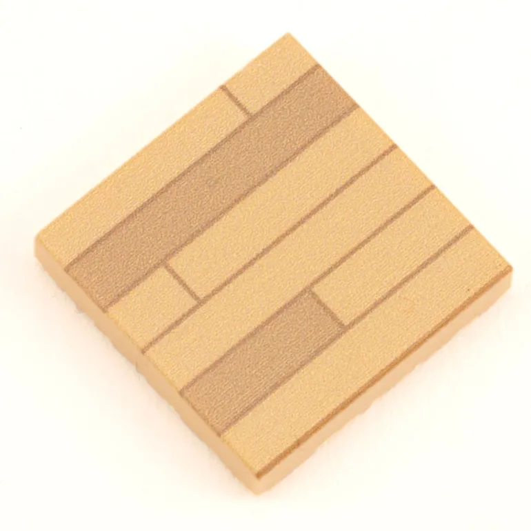 The Brick Show Shop Light Hardwood Floor Tile Part Pack (20 Tiles) made with LEGO bricks - B3 Customs