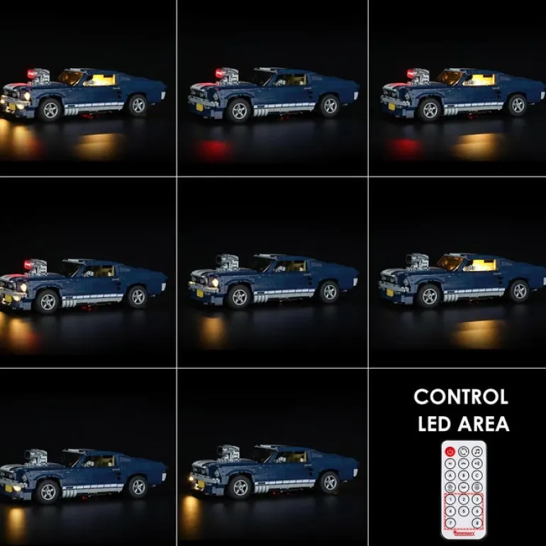 The Brick Show Shop Lights for LEGO Creator Ford Mustang Set (10265) - BriksMax