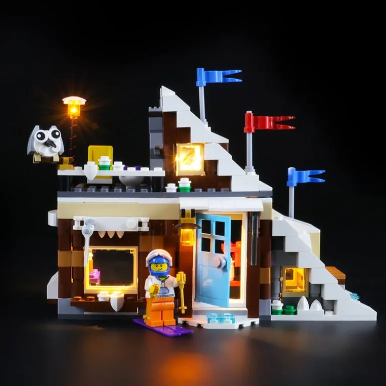 The Brick Show Shop Lights for LEGO Modular Winter Vacation Set (31080) - BriksMax