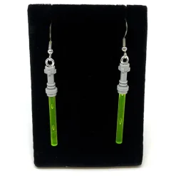 The Brick Show Shop Lightsaber (Star Wars) Earrings made from LEGO Bricks - B3 Customs