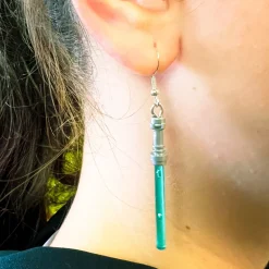 The Brick Show Shop Lightsaber (Star Wars) Earrings made from LEGO Bricks - B3 Customs