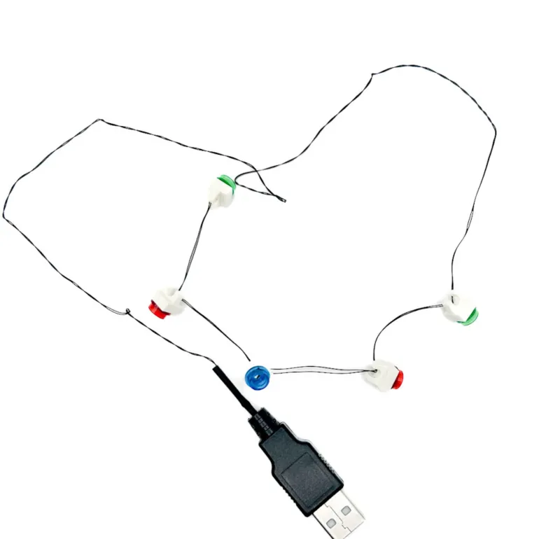 The Brick Show Shop Light-Up Christmas Lights Strand (USB 5 Lights) for LEGO set 10199