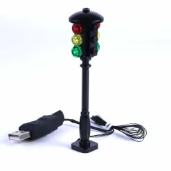 The Brick Show Shop Light-Up Double Traffic Light for LEGO Layouts