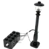 The Brick Show Shop Light-Up Lamp Post (Black) w/ White, Cold Light for LEGO Layouts