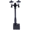 The Brick Show Shop Light-Up Lamp Post (Black) w/ White, Colder Light for LEGO Layouts