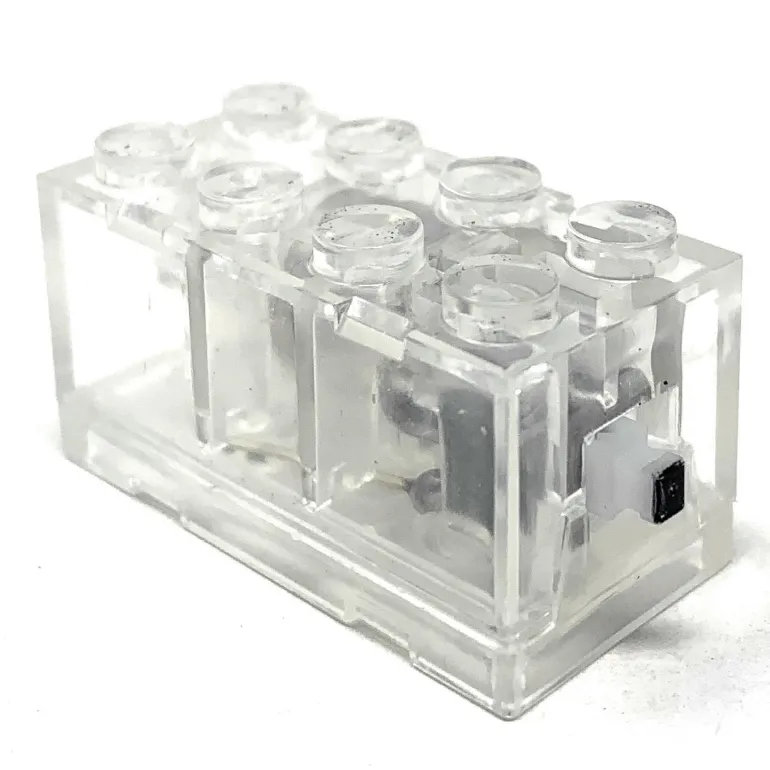 The Brick Show Shop Light-Up 2x3 Brick (Flashing Multi Colored Light) - Compatible w/ LEGO