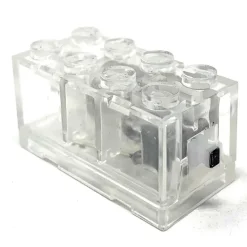 The Brick Show Shop Light-Up 2x3 Brick (Flashing Multi Colored Light) - Compatible w/ LEGO