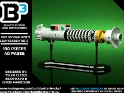 The Brick Show Shop Luke Skywalker Return of the Jedi Lightsaber w/ Stand - Custom MOC mad