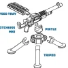 The Brick Show Shop M1909 Hotchkiss Mk1 w/ Ammo Tripod - BrickArms® for LEGO minifigs, compatible