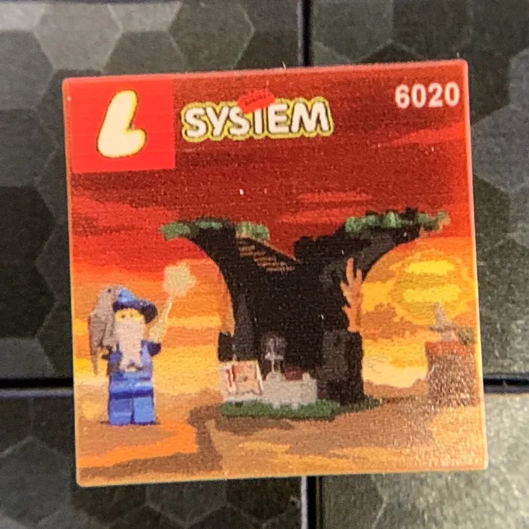 The Brick Show Shop Magic Shop, Dragon Masters Set 6020 - Custom Printed 2x2 Tile