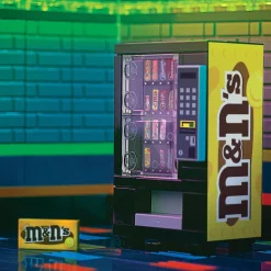 The Brick Show Shop M&Ns (Peanut) Candy Vending Machine made using LEGO parts - B3 Customs