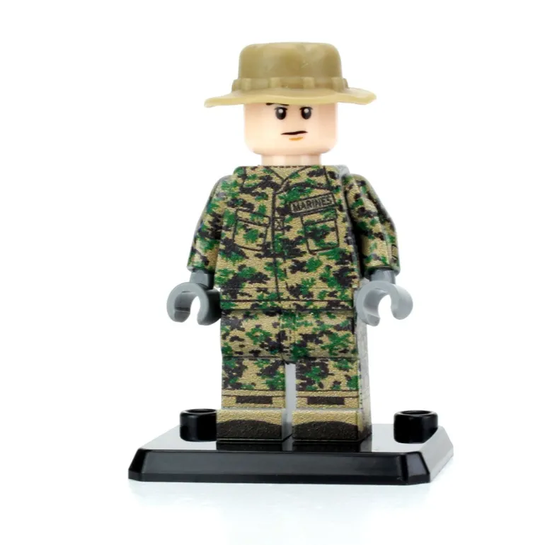 The Brick Show Shop Marine Woodland MARPAT CAMO Duty Uniform - Custom LEGO Military Minifi