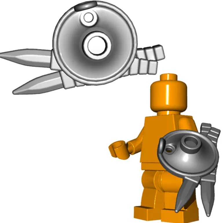 The Brick Show Shop Medieval Buckler Shield - LEGO Minifigure Compatible (Brick Warriors)