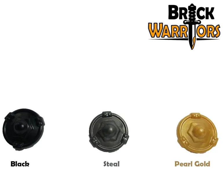 The Brick Show Shop Medieval Buckler Shield - LEGO Minifigure Compatible (Brick Warriors)
