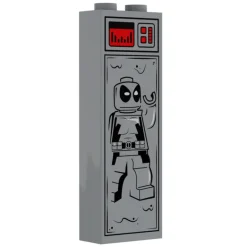 The Brick Show Shop Mercenary in Carbonite (1x2x5 Brick) made using LEGO parts - B3 Custom