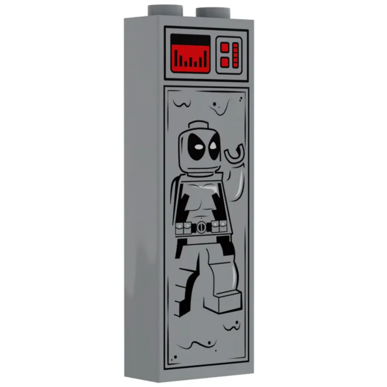 The Brick Show Shop Mercenary in Carbonite (1x2x5 Brick) made using LEGO parts - B3 Custom