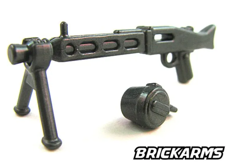 The Brick Show Shop MG-42 w/ Ammo Drum for LEGO Minifigures, BrickArms