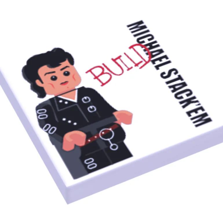 The Brick Show Shop Michael Stack'em, Build - B3 Customs ® Music Album Cover (2x2 Tile)