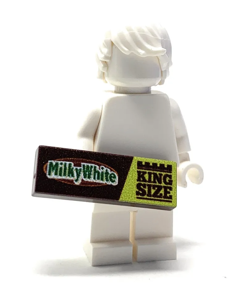 The Brick Show Shop Milky White (King Size) - B3 Customs® Printed 1x3 Tile