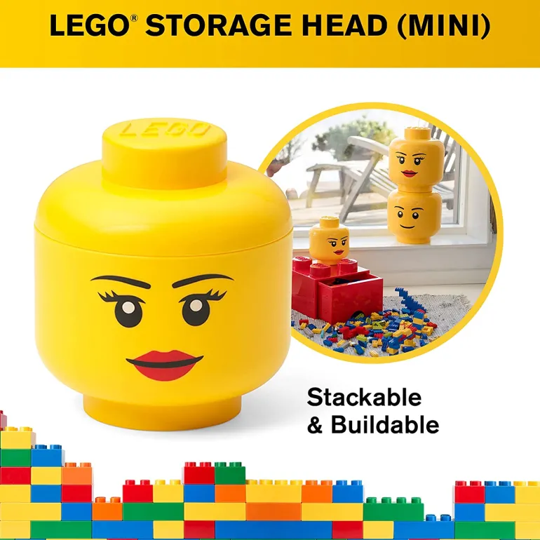 The Brick Show Shop Mini Girl LEGO Storage Head - Room Copenhagen