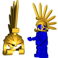 The Brick Show Shop Minifigure Bladed Helm, Brick Warriors - LEGO Minifigure Compatible
