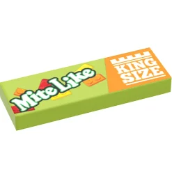 The Brick Show Shop Mite Like Candy (King Size) - B3 Customs Printed 1x3 Tile made using L