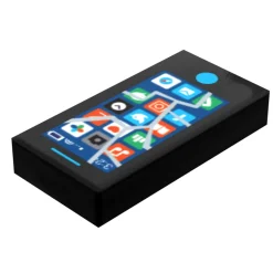 The Brick Show Shop Mobile Phone (Cracked Screen) - B3 Customs® Printed 1x2 Tile