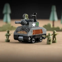 The Brick Show Shop Nano M4 Sherman WW2 Tank - Custom Military Set