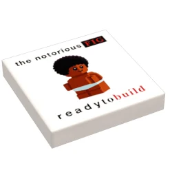 The Brick Show Shop Notorious FIG, Ready to Build Music Album Cover (2x2 Tile) made using
