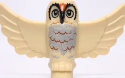 The Brick Show Shop Owl (Spread Wings, Tan w/ Orange Chest) - Official LEGO® Part