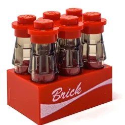 The Brick Show Shop 6-Pack of Brick Soda made using LEGO parts - B3 Customs