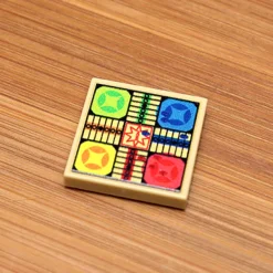 The Brick Show Shop Parcheesi - Custom Printed 2x2 Tile