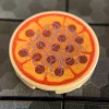 The Brick Show Shop Pepperoni & Onions Pizza Pie - Custom (2x2 Round Tile)