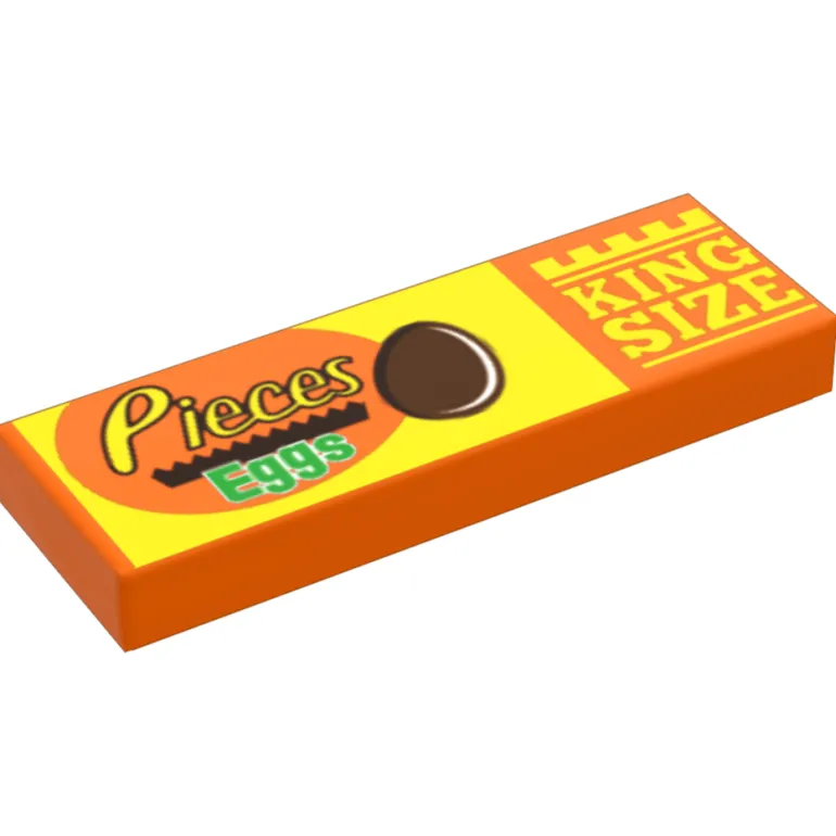 The Brick Show Shop Pieces King Size Chocolate Eggs (Easter) - B3 Customs® Printed 1x3 Til