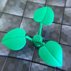 The Brick Show Shop Plant, Flower Stem 1 x 1 x 2/3 with 3 Large Leaves - Official LEGO® Pa