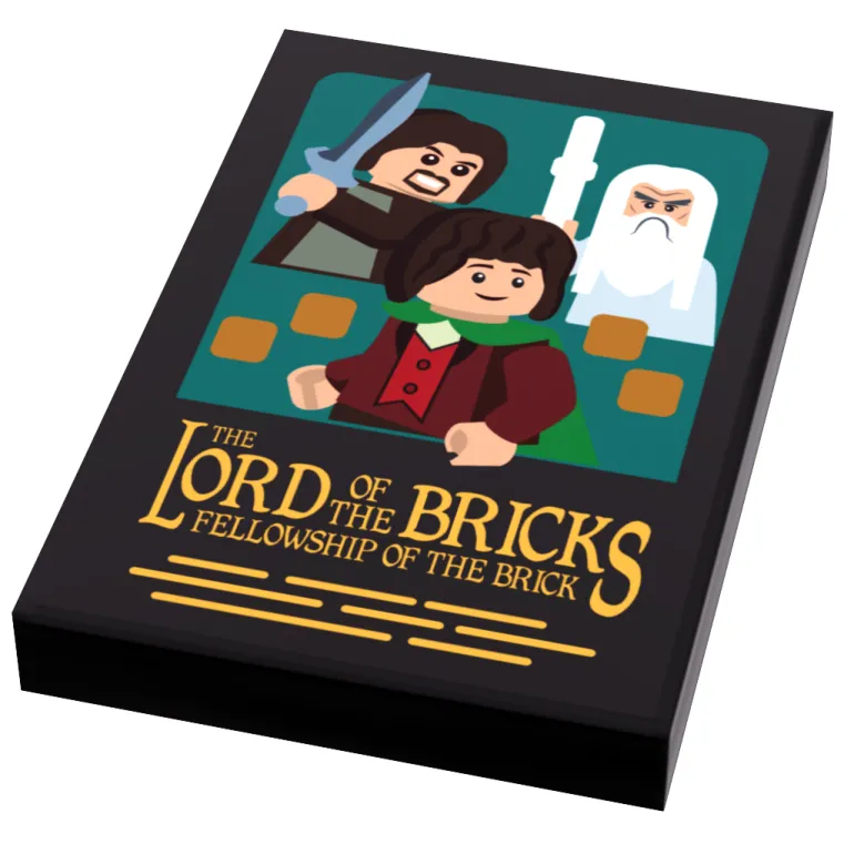 The Brick Show Shop Polar Express Movie Cover (2x3 Tile) - B3 Customs using LEGO bricks