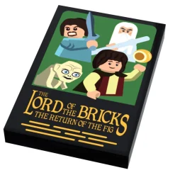 The Brick Show Shop Polar Express Movie Cover (2x3 Tile) - B3 Customs using LEGO bricks